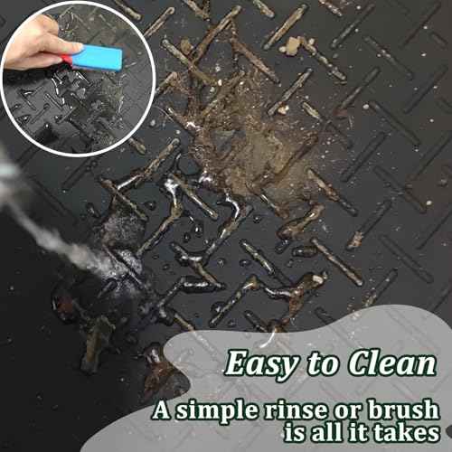 Rubber Boot Tray Shoes Tray for Entryway Multipurpose Boot Mat Tray with Raised Edge Indoor Outdoor Boot Mat for Shoes 27.5x16 Inches