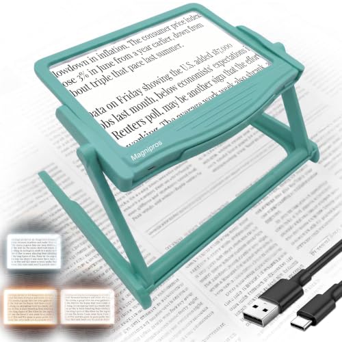 Rechargeable LED Page Magnfiier with HandsFree Stand