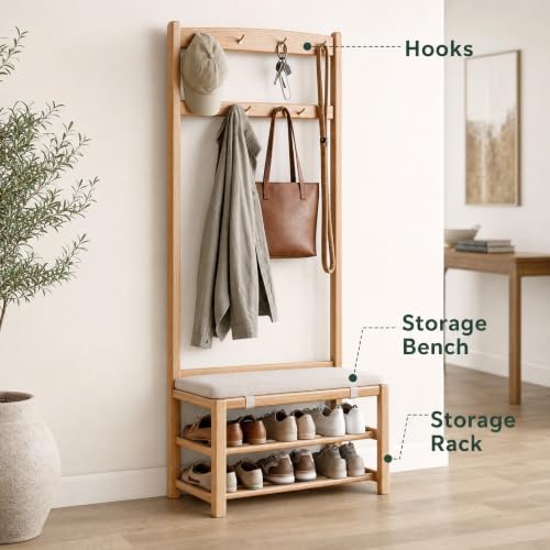 Oak Coat Rack