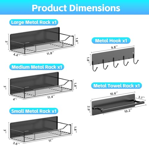 5 Pack Multifunctional Magnetic Shelves for Refrigerator Spice Rack & Washing Machine Organize