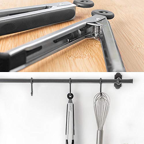 Stainless Steel Silicone Serving Tongs with Locking Handle