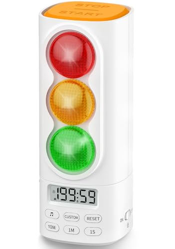 Traffic Light Visual Timer&ADHD Tool for Kids Adults Display Volume Adjustment
