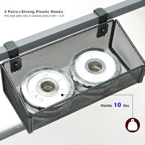 Bedside Shelf Bunk Bed Organizer Shelf Hanging Storage Metal Basket Phone Holder for Bedroom
