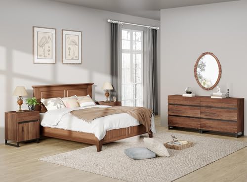 Modern End Table with 1 Drawer & 1 Storage Cabinet