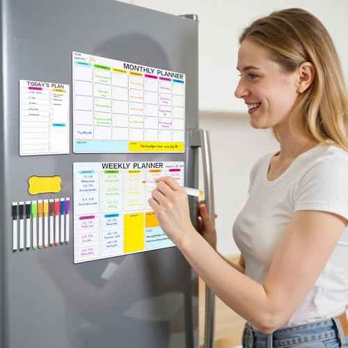 Dry Erase Magnetic Fridge Calendar Set