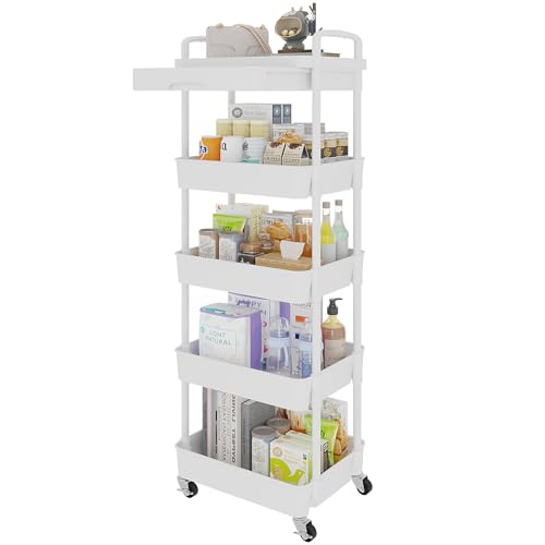 Utility Cart with Drawer & Wheels