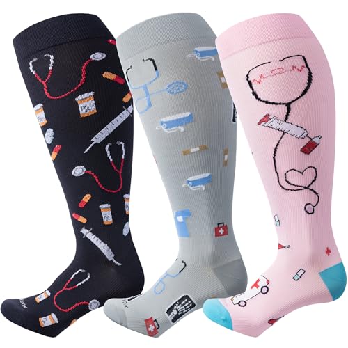 Plus Size Compression Socks for Women Men Wide Calf Extra Large 15