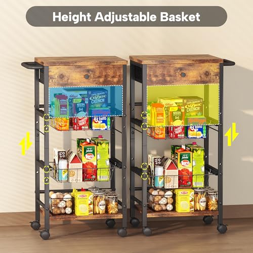 Kitchen Organizer and Storage Cart