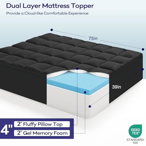 4 Inch Dual Layer Mattress Topper