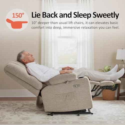 Power Lift Recliner Chair Sofa with Massage and Heat for Elderly People