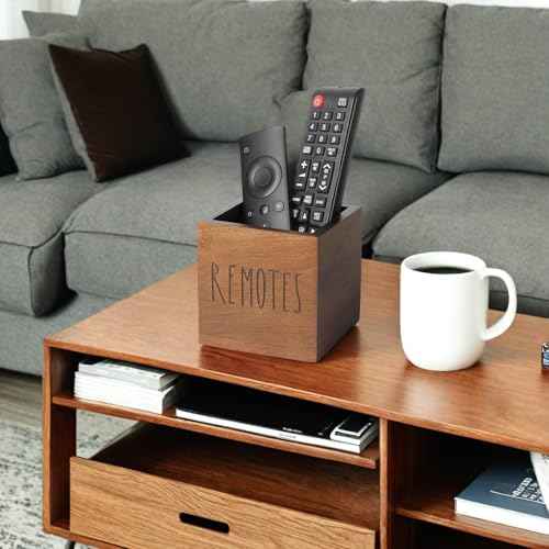 Acacia Wood Remote Control Holder