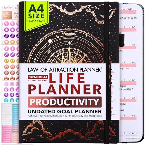 Life Planner Deluxe Undated Planner Weekly and Monthly Manifestiing Journal
