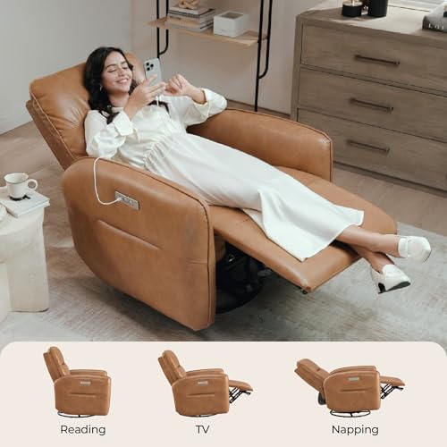 Leather Power Recliner Chair for Living Room