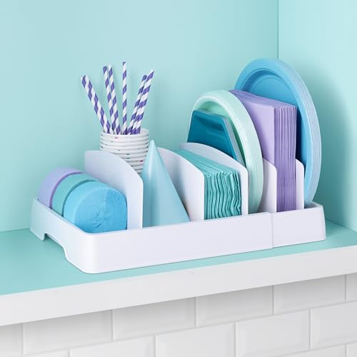 StoraLid Adjustable Food Container Lid Organizer for Kitchen Cabinet Storage