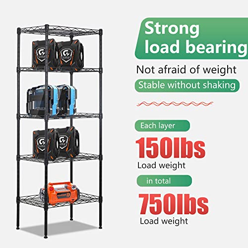 Wire Shelving Unit Storage Shelves Metal Shelf with Adjustable Layer Rack Strong Steel for Restaurant Garage Pantry Kitchen