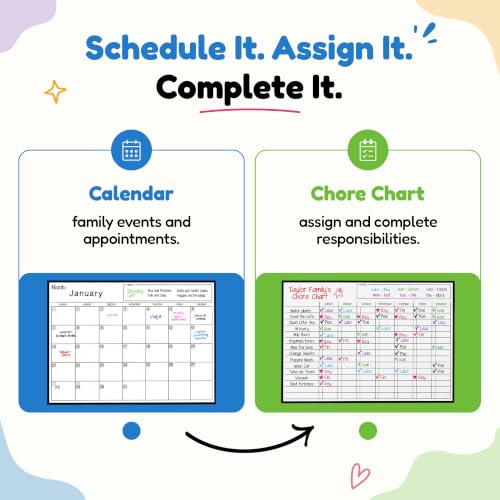 Cinch Magnetic Dry Erase Fridge Calendar and Whiteboard