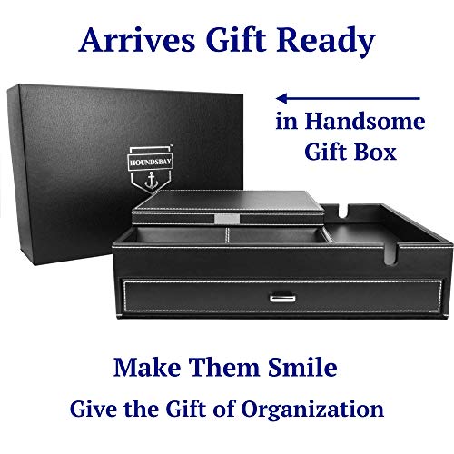 Admiral Dresser Valet Box & Mens Jewelry Box Organizer