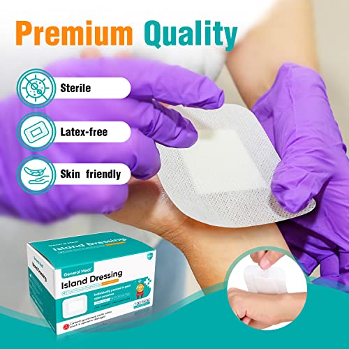 Sterile Island Dressing Bordered Gauze