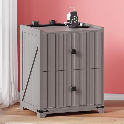 Night Stand with Charging Station