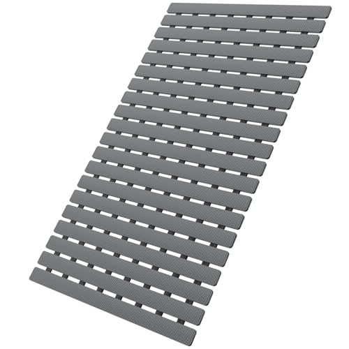 Bath Tub Shower Mat Non Slip Bathtub Mats for Bathroom Shower Floor Mat Bath Mats for Shower Tub Anti Slip Shower Mat with Drain Hole and Large Suction Cups