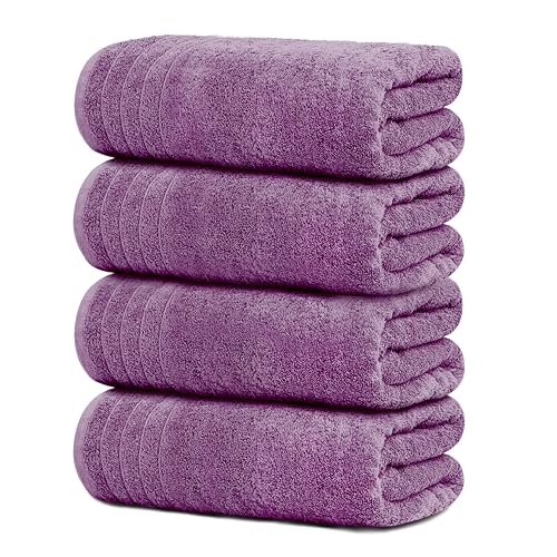 Pack of 4 Extra Large Bath Towels 30 x 60 Inches