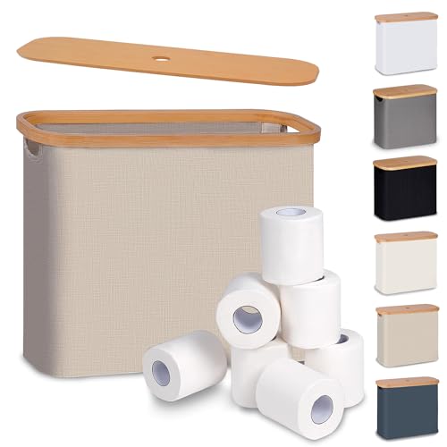 Toilet Paper Basket with Lid for Bathroom