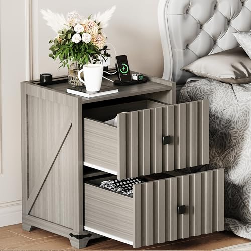 Night Stand with Charging Station