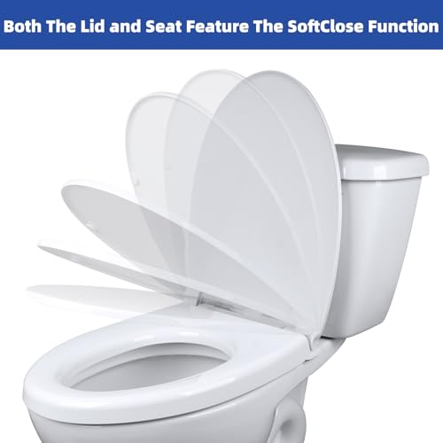 Toilet Seat Elongated with Slow Close Hinges Compatible with TOTO