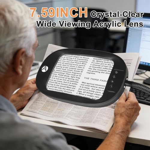 Floor Magnifying Glass withLight and Stand