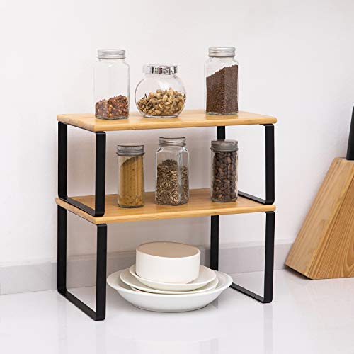 Kitchen Cabinet and Counter Shelf Organizer