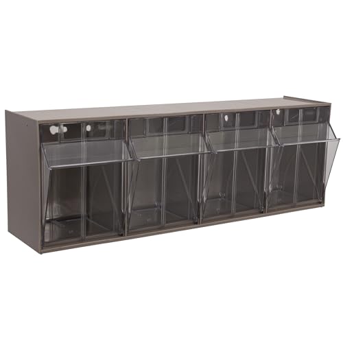 TiltView Horizontal Plastic Organizer Storage System Cabinet