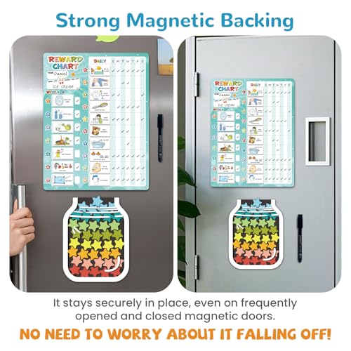 Magnetic Kids Routine Chart+Reward Jar