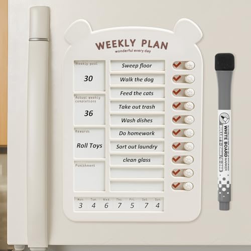 Weekly Chore Chart for Kids Dry Erase Chore Board