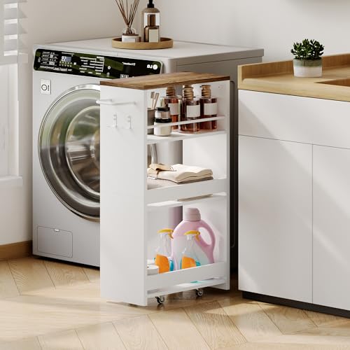 4 Tier Slim Storage Cart with Handle