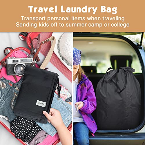 Tear Proof Nylon Laundry Bag with Handles 2Pack