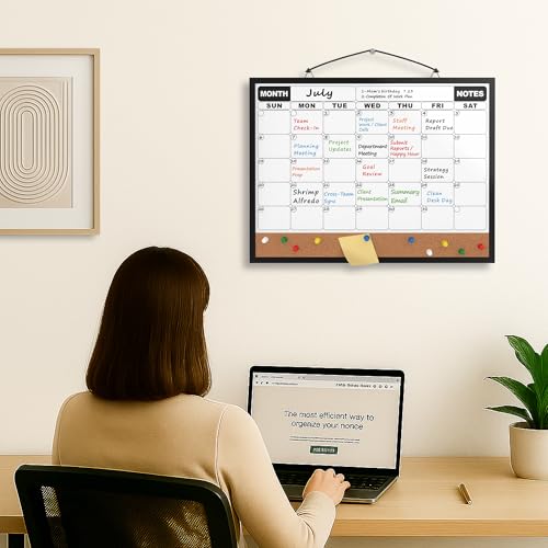 Monthly Calendar Dry Erase Board