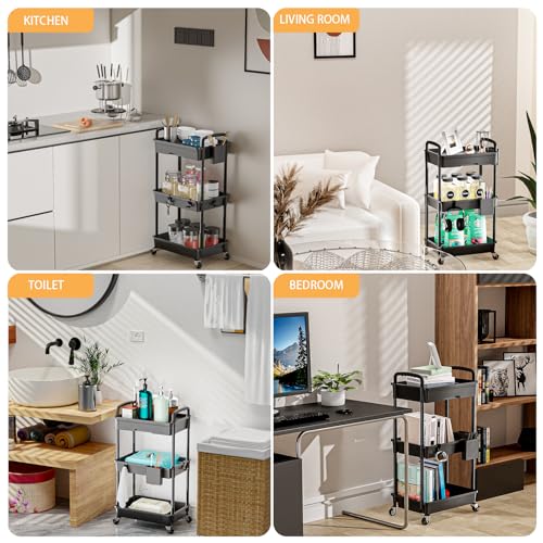 3 Tier Rolling Cart with Drawer