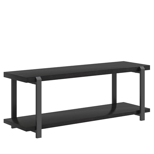 Industrial Modern Entryway Shoe Storage Bench for Hallway Living Room Bedroom