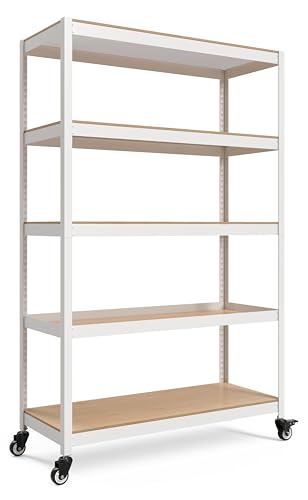 House 5 Tier Heavy Duty Garage Shelving Adjustable Metal Rack Storage Shelves Standing Shelf Unit