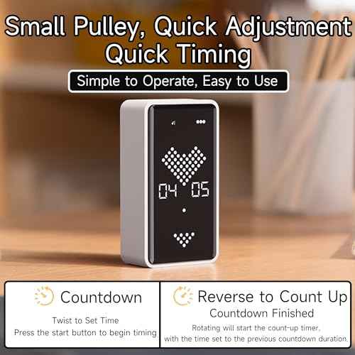 Visual Timer Rechargeable Digital Hourglass Timer with LED Display