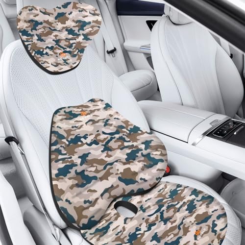 Ergonomic Car Seat Cushion with Comfort Memory Foam Neck Pillow