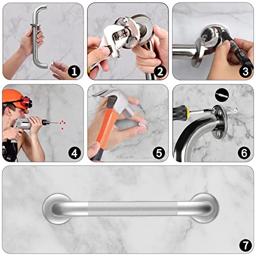 2 Pack Grab Bars for Bathtubs and Showers