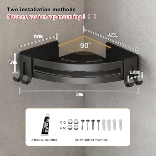 adhesive mounting shower caddy