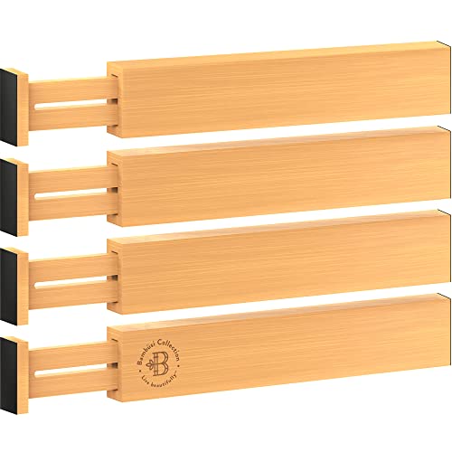 4 Pack Bamboo Drawer Dividers