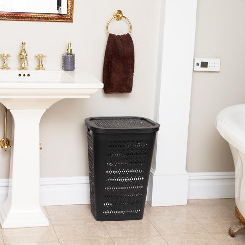 Slim Tapered Laundry Hamper with Lid