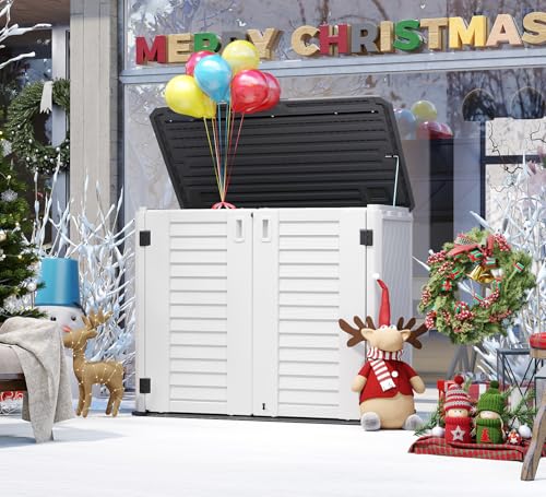 26 Cu.Ft Storage Shed Horizontal Storage Cabinet Resin