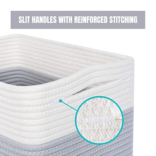 3 Pack Cotton Rope Shelf Storage Baskets