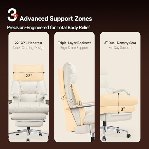M76 160° Reclining Executive Office Chair with Footrest
