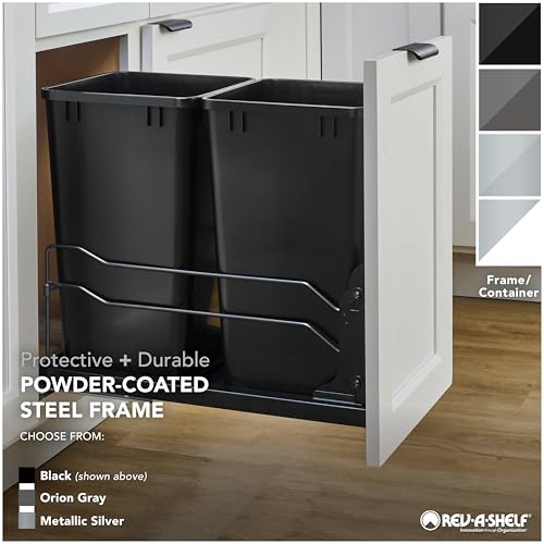 Steel Double Pullout Waste Container with Soft