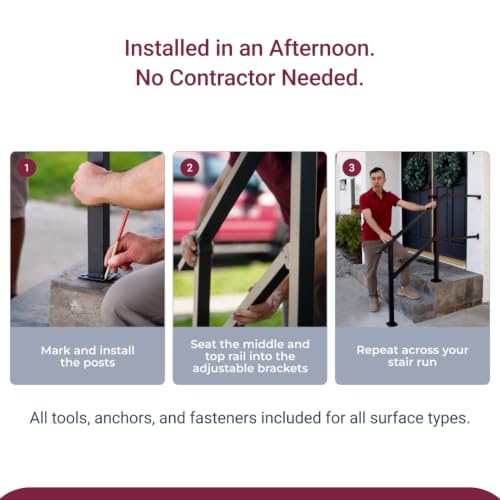 CR Fence & Rail Handrail & Indoor Stair Railing Kit